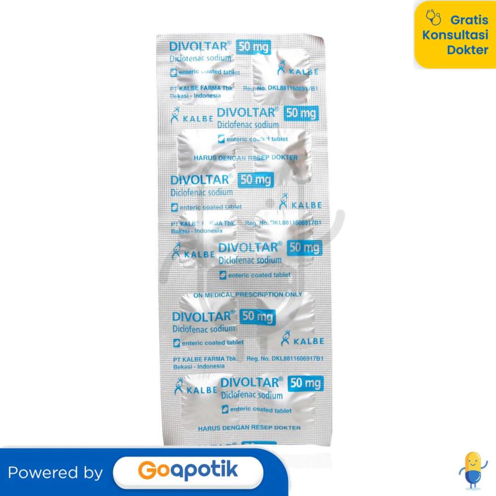 DIVOLTAR 50 MG STRIP 10 TABLET
