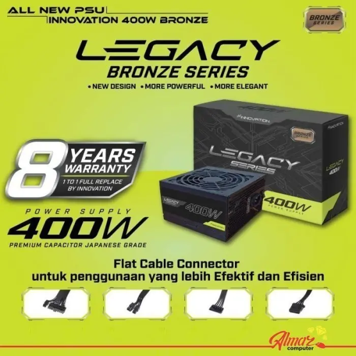 PSU Innovation Legacy 400W Bronze 400 Watt 8 Tahun Garansi 1