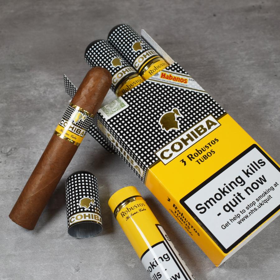 COHIBA ROBUSTOS TUBOS / PACK OF 3
