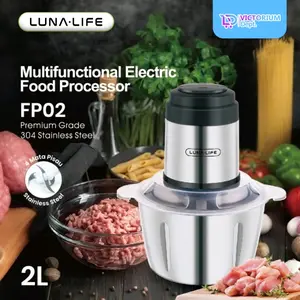 [ Homemi ] Victorium- Lunalife Chopper Electric Food Processor Fp-02 2 Liter Stainless