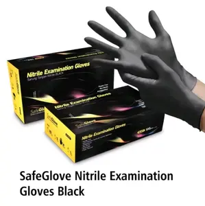 SARUNG TANGAN KARET HITAM HAND GLOVE BLACK LATEX TEBAL / Sarung Tangan Karet Nitrile Detailing Hitam Hand Glove Detailing - Sarung Tangan Safety Palm Fit Mekanik Hitam Safety Work Cleaning