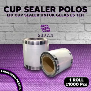Cup Sealer Plastik / Tutup Segel Gelas Minuman / Seal Cup Motif / Plastik Lid Sealer Cup isi +/_1000pcs