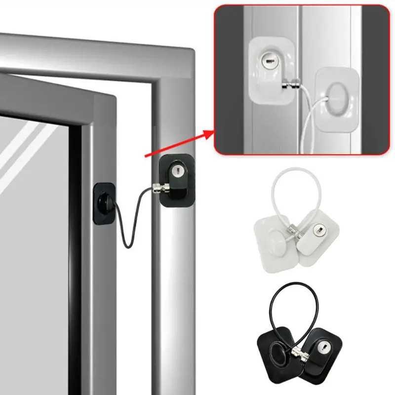 Grendel Rantai Kunci Pengaman Pintu Kulkas Laci Jendela Multifungsi Adhesive Safety Lock 1