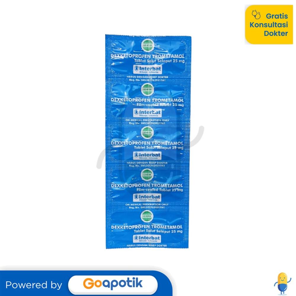 DEXKETOPROFEN TROMETAMOL INTERBAT 25 MG STRIP 10 TABLET