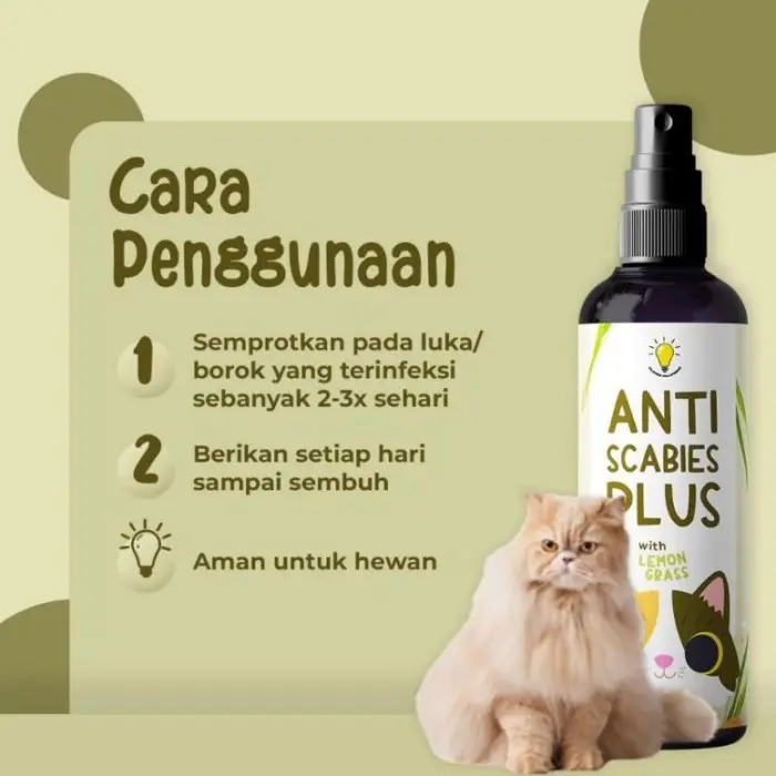 Sc Clever Solutions Anti Scabies Plus Obat Jamur Kucing Scabies Kulit Ampuh Aman Spray Kitten - Maxibies 100ml 2