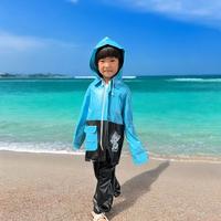Gambar Set Jas Hujan Anak Poncho Jas Jaket Celana Anak Kids Raincoat 4 5 6 7 Tahun Laki Laki Perempuan 2 Warna Spartan Messi PVC waterproof - Blue Black dari Autoku Kota Depok 1 Tokopedia