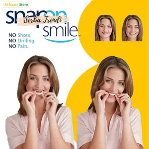 Snap On Smile Gigi Palsu Atas Bawah Venner Snap On Smile Authentic 1 Set Instan