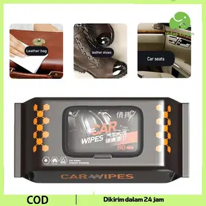 80 Lembar Tisu Basah Pembersih Leather Kuli Tisu Basah Pembersih Tas Kulit Untuk Bahan Kulit Wipes Leather Polishing Leather Cleaning Wipe