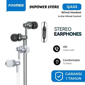 FOOMEE QA02/QA06/QA03s/QA26/QA66/QC12-C WIRED EARPHONE IN-EAR HEADSET KABEL 120CM