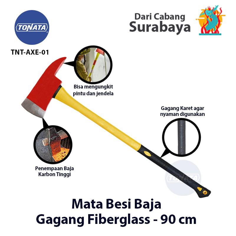 Kapak Pemadam Gagang Fiberglass 90 cm / Kapak Damkar / Fire Axe 6 mm 0