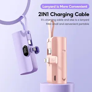 Powerbank 8000mAh dan 6500mAh NEW Mini  Port Type-C Ligtning Travel Size Garansi 1Tahun