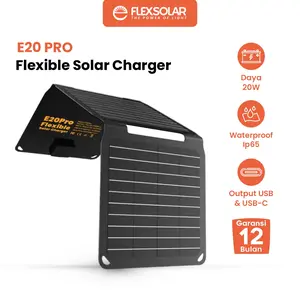 Solar Panel Portable FLEXSOLAR E20 PRO 20W Flexible Solar Charger Folding Charging Board Charger