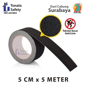 Anti Slip Tape / Lakban Anti Licin Hitam 5 cm x 5 Meter