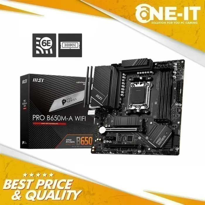 Motherboard MSI PRO B650M-A WIFI AMD B650 AM5 DDR5 0