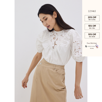 Gambar Love, Bonito - Atasan Wanita - Kimora Broderie Puff Sleeve Top - White dari Love, Bonito ID Kab. Bekasi 1 Tokopedia