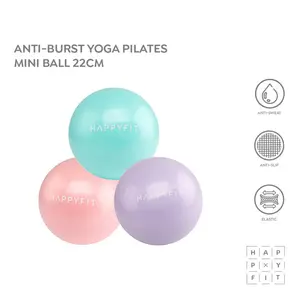 PROMO HAPPYFIT ANTI BURST YOGA PILATES MINI BALL 22 CM - BOLA FITNESS