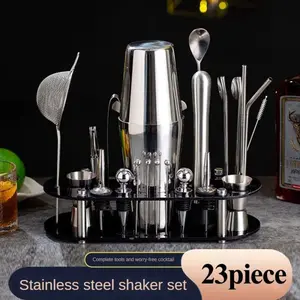 Bartender Set 23in1 Cocktail Boston Shaker Stainless Steel SH-23 Silver