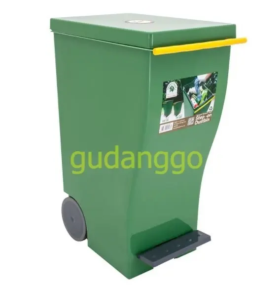 (CARGO) TEMPAT SAMPAH INJAK VENTURA 19 LITER 2128 GREEN LEAF RODA 0
