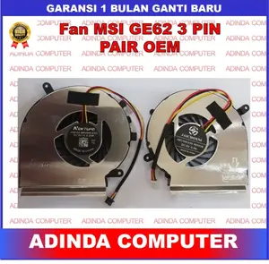 KIPAS COOLING FAN MSI PE70 PE60 GP72 GP62 GL62 GL72 GE72 GE62 PAAD0601 3PIN OEM