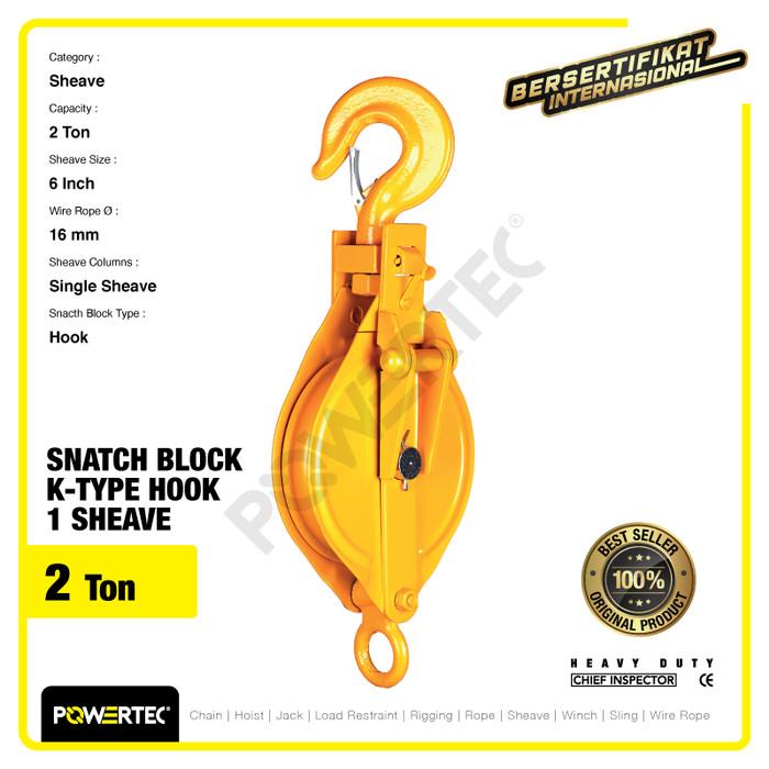 Snatch Block / Pulley Block Hook 2 Ton - 6