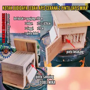 BESTSELLER// KOTAK LEBAH APIS CERANA PINTU BELAKANG DAN SAMPING LAPIS MIKA
