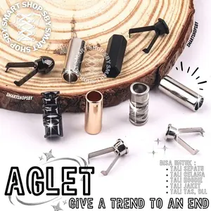 (AGLET) Aglet Unik Besi Metal Super Keren Untuk Tali Sepatu Jaket Sweater Hoodie Celana Tas