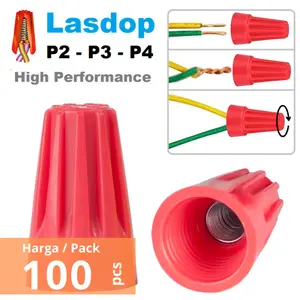 Grosir Pack - Lasdop Sambungan Kabel Listrik Putar Cap/Penutup Wire Connector P3 P4