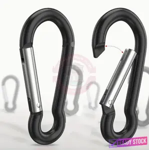 Karabiner Aluminium Quick Release Carabiner Bentuk Model Gourd 76mm 10KG