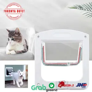 CAT Pintu Masuk Kucing Magnetic Flap Door 4 Way Lock Pet Door - TR4