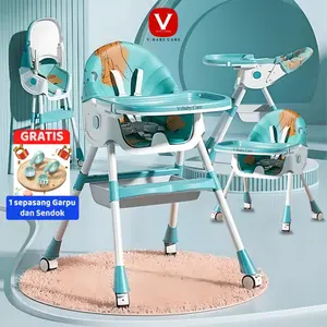 Promo V-BABYCARE kursi makan baby / kurs makan balita / baby chair /KURSI MAKAN ANAK  MULTIFUNGSI / VBABY G02