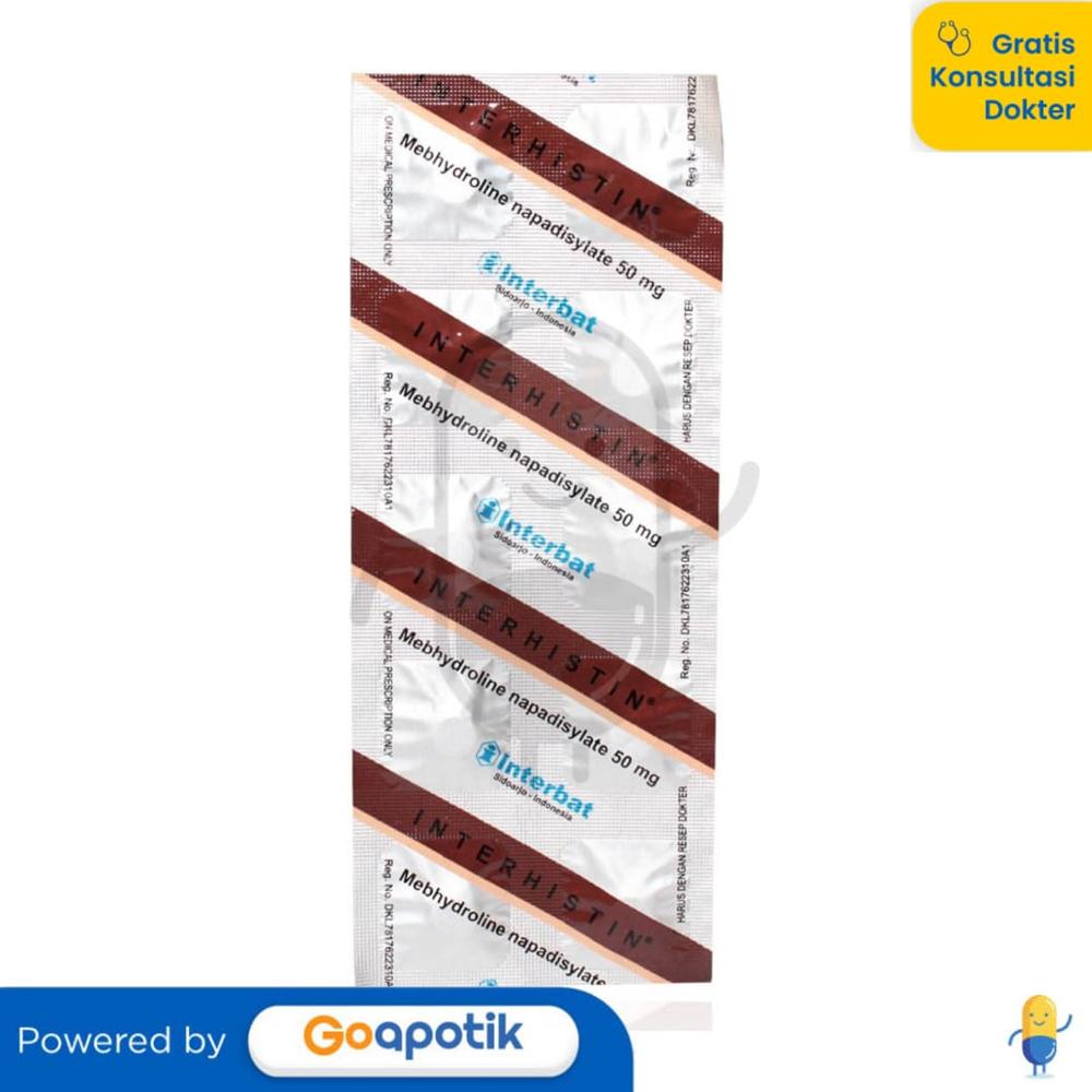 INTERHISTIN 50 MG STRIP 10 TABLET