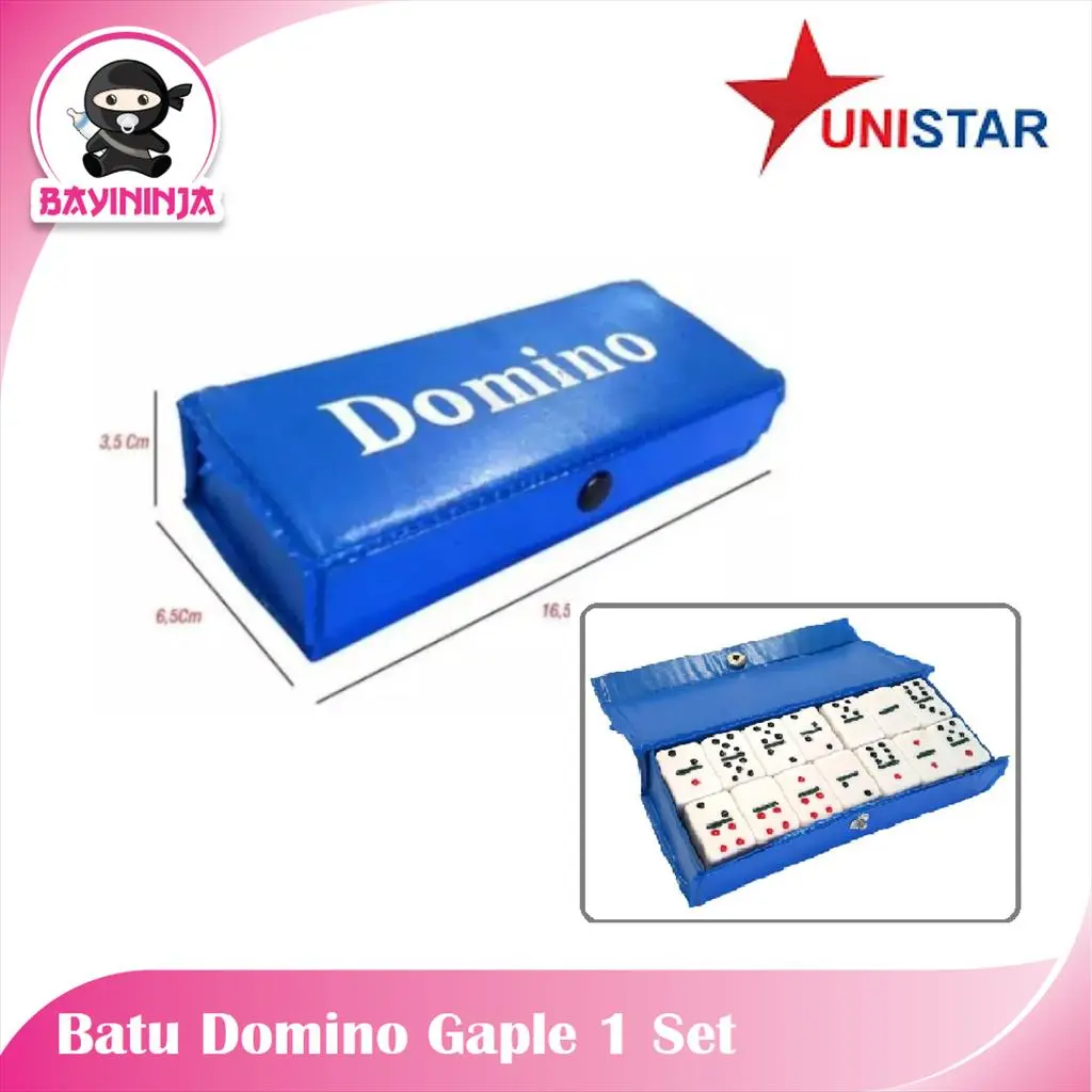 Batu Domino Permainan Tradisional Gaple Tebal 1 set