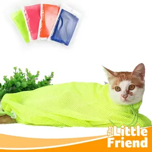 Kantong Mandi / Tas Mandi Jaring Pembersih Kucing Anti Cakar - Pink