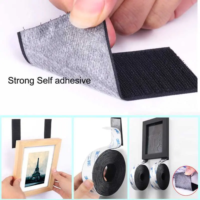 Lakban Velcro Hook and Loop Magic Nilon Sticker 1M - ZNK006 TaffPACK