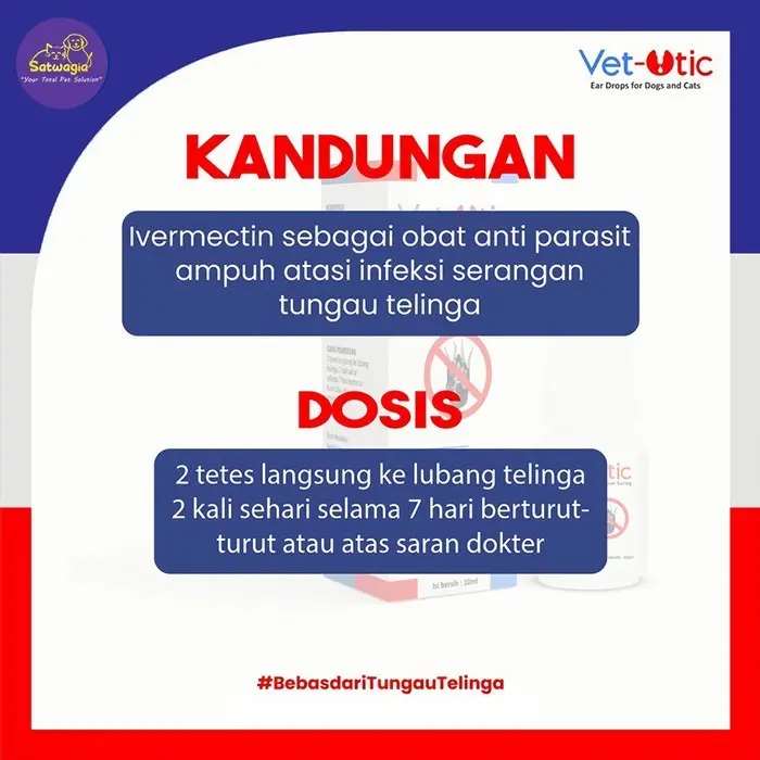 Obat Tetes Telinga Hewan Kucing Anjing anti kutu jamur Vet Otic 2