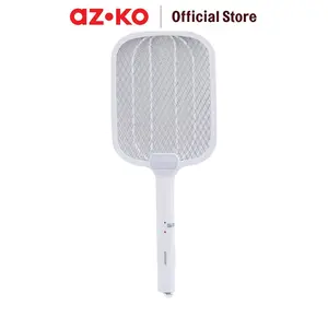 AZKO Krisbow Raket Nyamuk Rechargeable - Putih Pengusir Serangga Raket Pembasmi Nyamuk Elektrik Insect Killer