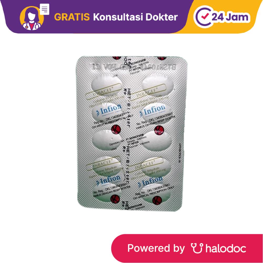 Inbacef 200 mg 10 Kaplet - Antibiotik - Halodoc