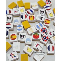 Jeu De Mahjong Seaside Escape – 65 Tuiles En ABS – Autocollants Inclus – Jeu Familial Et Voyage