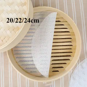 Steam Silikon Anti Lengket Diameter 20/22/24cm Non-Stick Steaming Basket /Roti Mantao Dimsum Pao Alas kukusan Anti lengket Tahan Panas