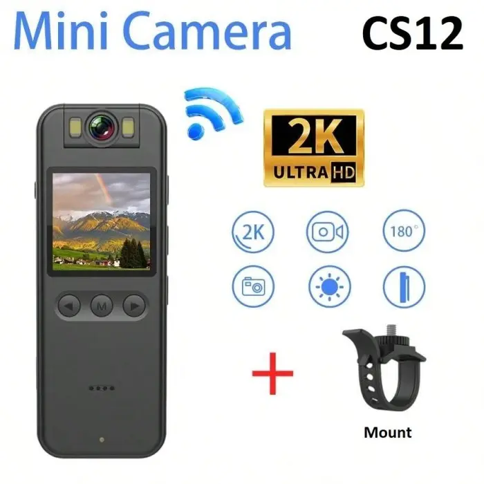 CS12 - Portable Video & Voice Recorder with Rotating Camera Lens