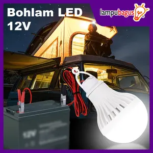 Lampu Bohlam LED DC 12V 5W 8W 12W 15W / Lampu AKI 12V Cahaya Putih
