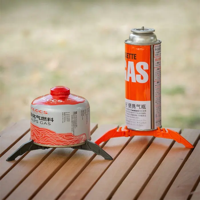【LIPAT PORTABLE】Bracket Canister Gas Ringan - Dudukan Tabung Stabil untuk Camping/Hiking, Cocok Kompor 250gr & 450gr (Anti Slip, Tahan Lama) 3