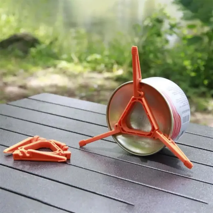 【LIPAT PORTABLE】Bracket Canister Gas Ringan - Dudukan Tabung Stabil untuk Camping/Hiking, Cocok Kompor 250gr & 450gr (Anti Slip, Tahan Lama) 5
