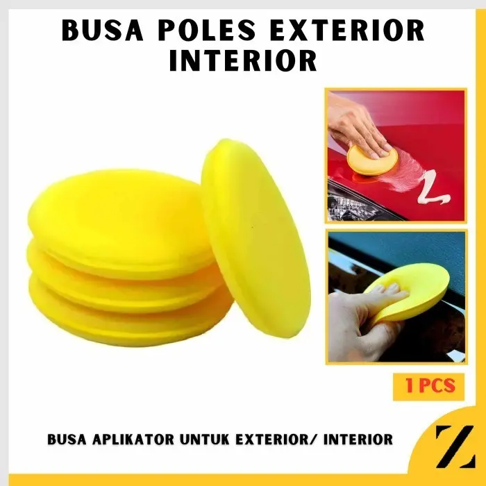 Applicator Pad Flat Busa Poles Model Rata untuk Waxing Mobil Motor