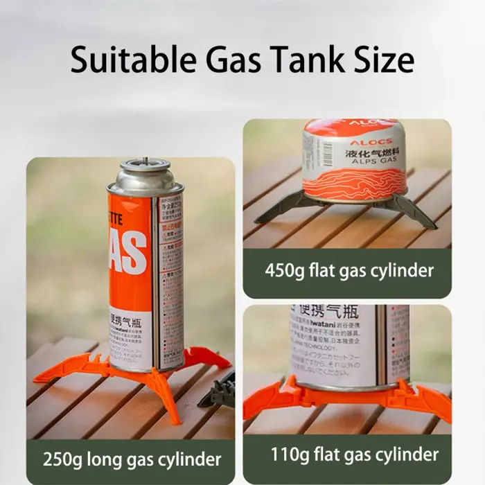 【LIPAT PORTABLE】Bracket Canister Gas Ringan - Dudukan Tabung Stabil untuk Camping/Hiking, Cocok Kompor 250gr & 450gr (Anti Slip, Tahan Lama) 8