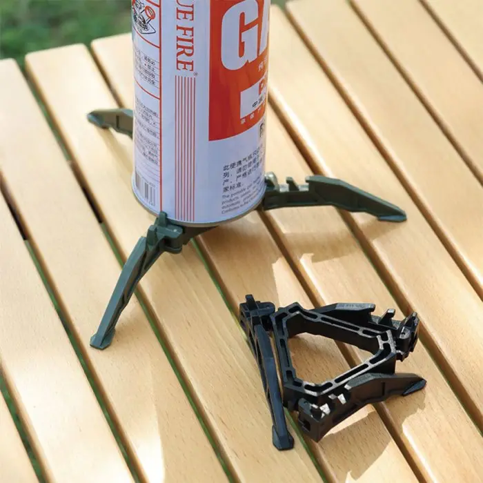 【LIPAT PORTABLE】Bracket Canister Gas Ringan - Dudukan Tabung Stabil untuk Camping/Hiking, Cocok Kompor 250gr & 450gr (Anti Slip, Tahan Lama) 4