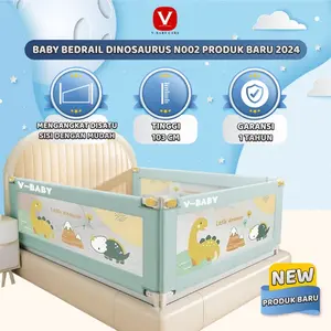 V-BABY CARE Baby Bedrail Baby Bed Guard/Pagar Pengaman Kasur anak /Pagar pengaman bayi/ Pagar Kasur anak/Tempat Tidur Ranjang Bayi Balita N002 - GREEN, 150CM