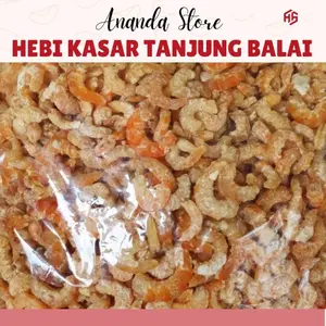 Hebi Udang / Ebi Besar Tanjung Balai Merah 1kg kupas kulit Udang segar Pukul Kering