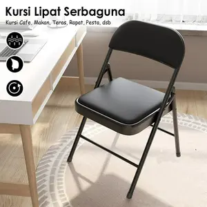 Kursi Lipat Belajar Bangku Portable Lipat Outdor Kursi Chitose Minimalis Uk 40X78Cm Bahan Besi Kulit