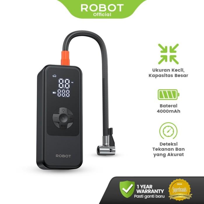 Gambar ROBOT RIP01 pompa ban mobil portable inflator pump nirkabel mini dari Donatur official store Kota Surabaya Tokopedia